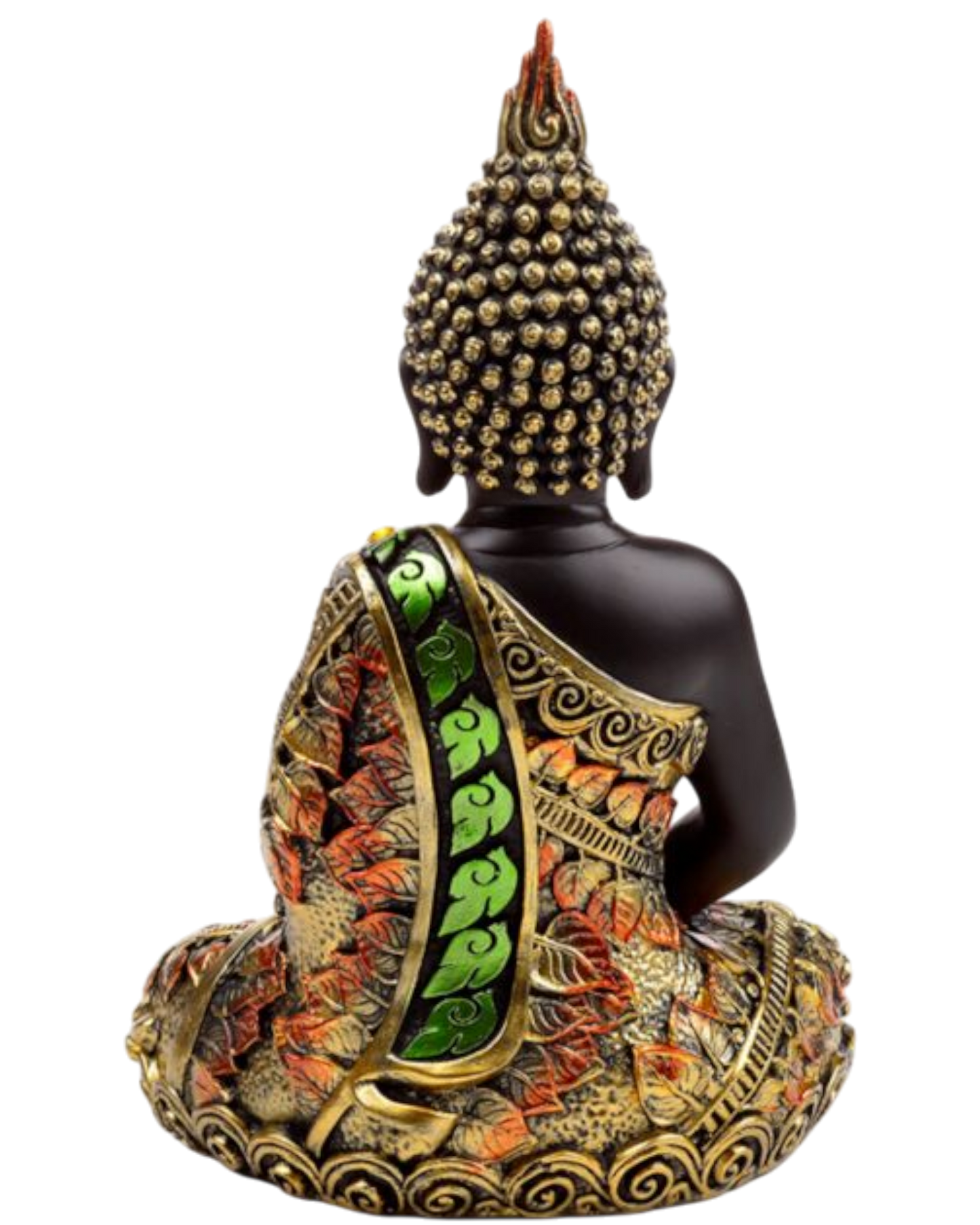 Black & Orange Gold Thai Buddha Contemplation