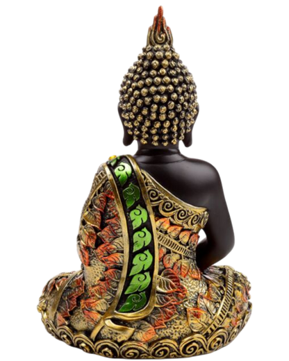 Black & Orange Gold Thai Buddha Contemplation