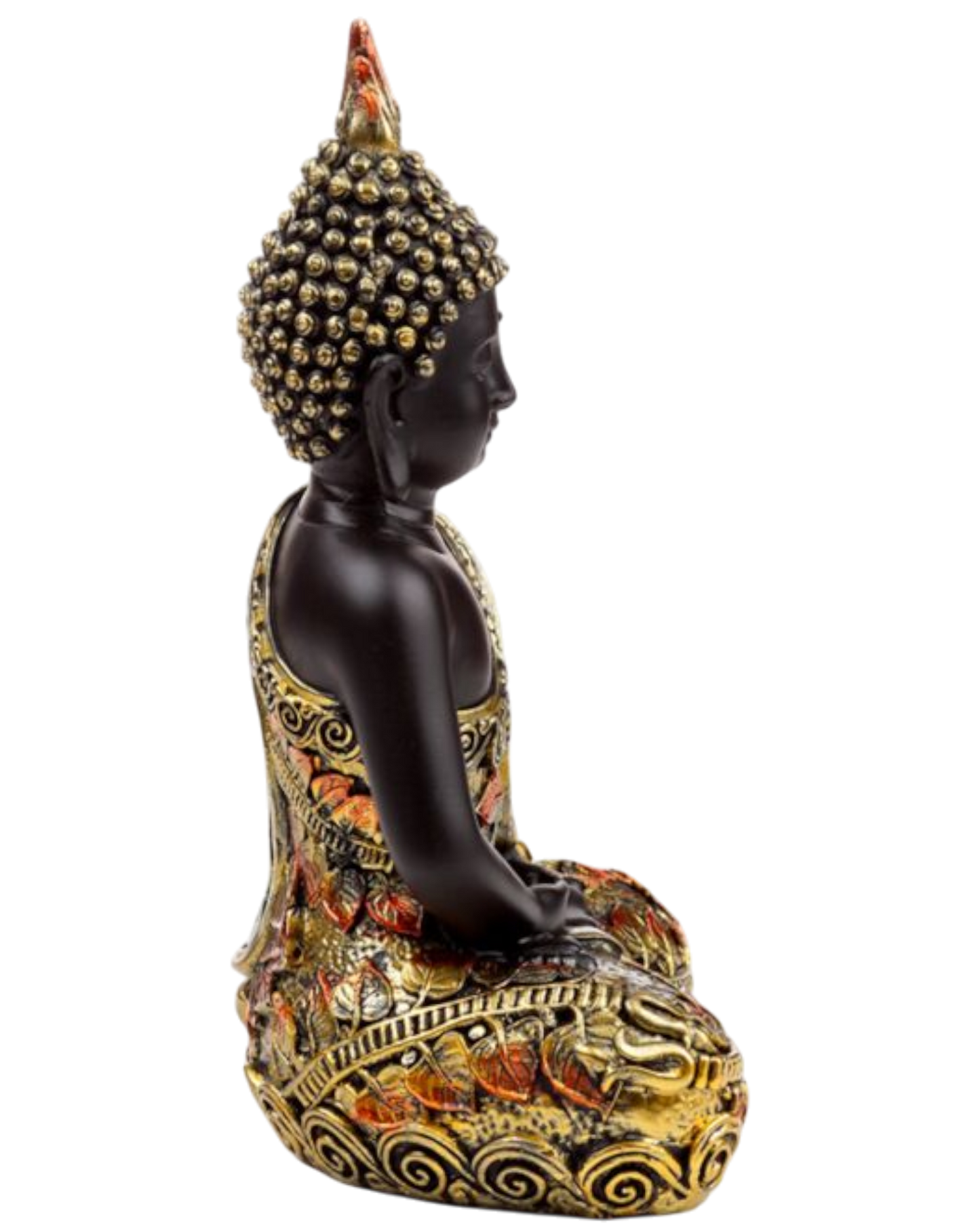 Black & Orange Gold Thai Buddha Contemplation