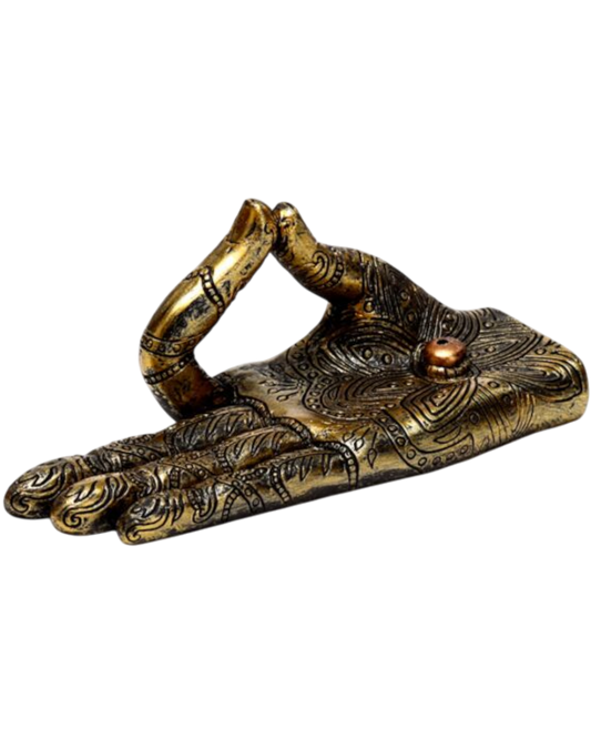 Henna Buddha Hand Incense Burner
