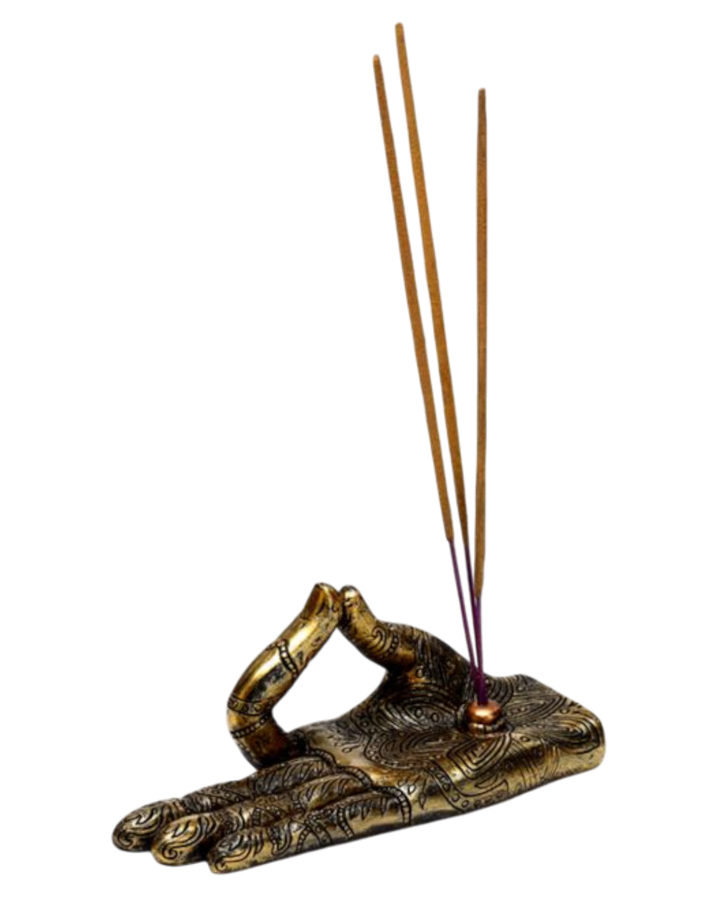 Henna Buddha Hand Incense Burner