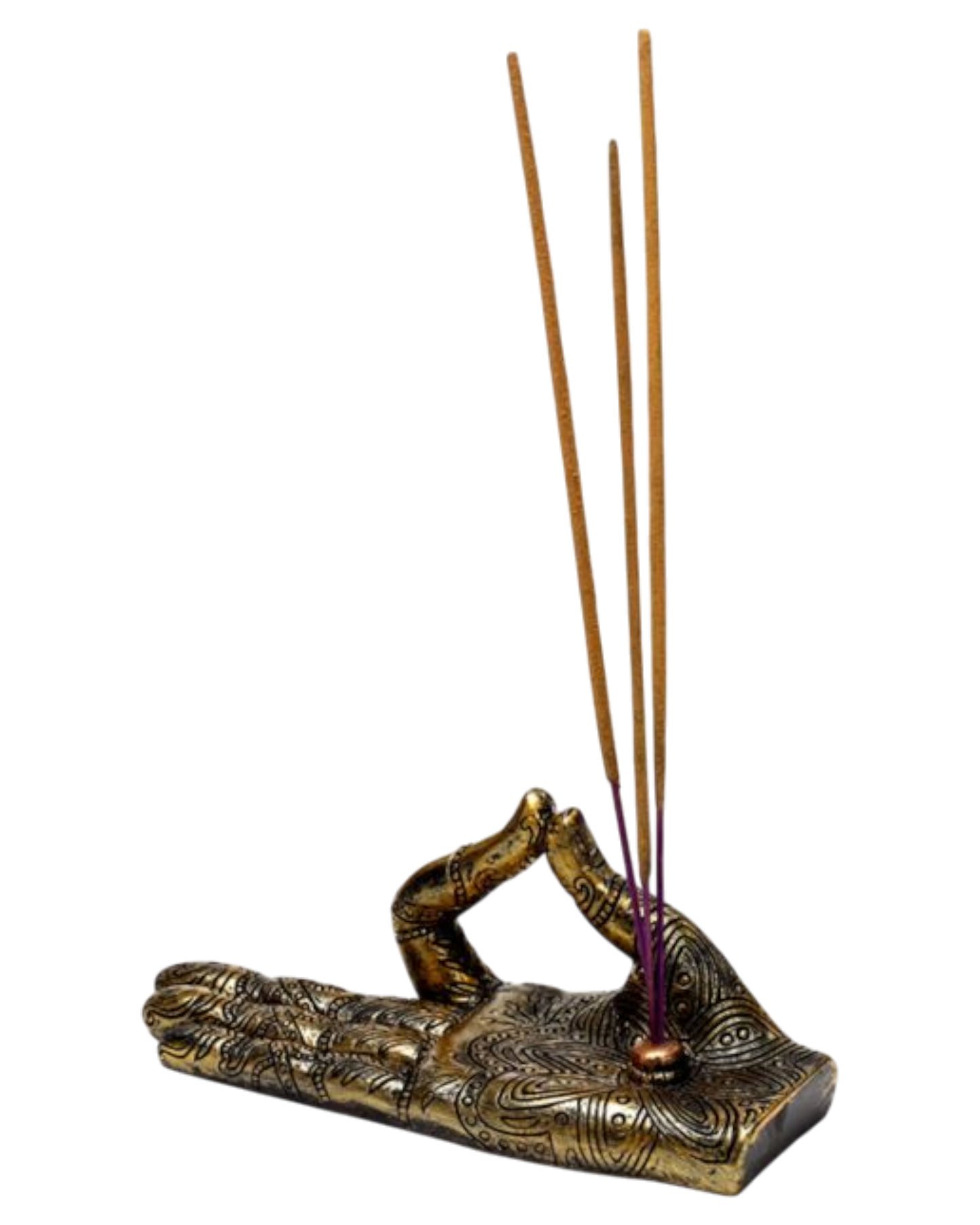 Henna Buddha Hand Incense Burner