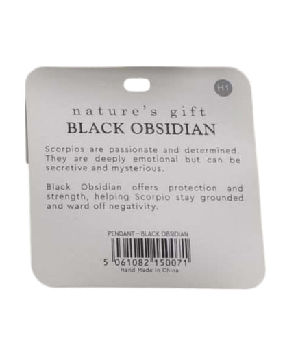 Obsidian- Scorpio Pendant