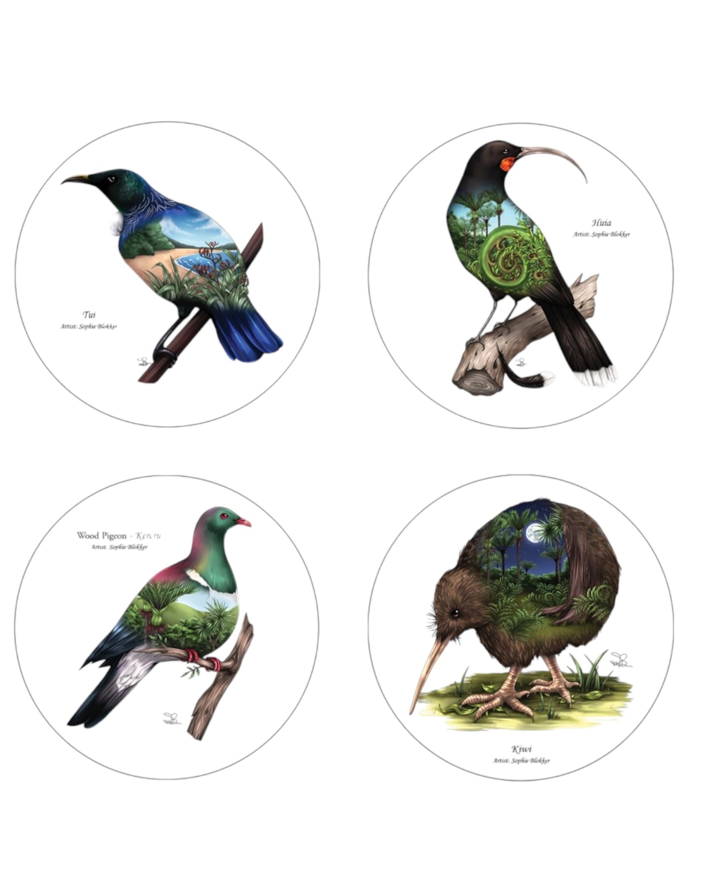Birds Eye View Coasters - Sophie Blokker