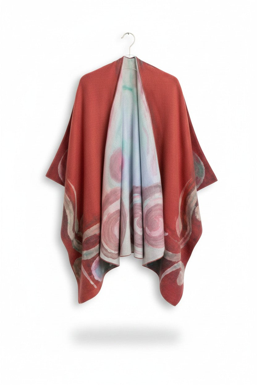 Cape with curls design LIGHT PINK