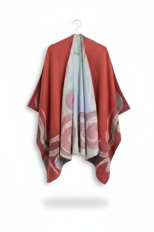 Cape with curls design LIGHT PINK