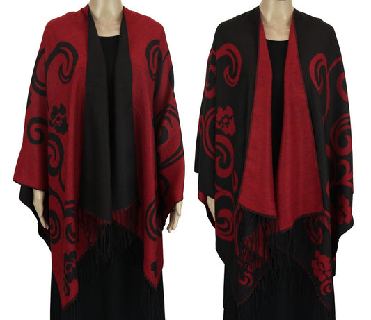 Cape with curls design RED