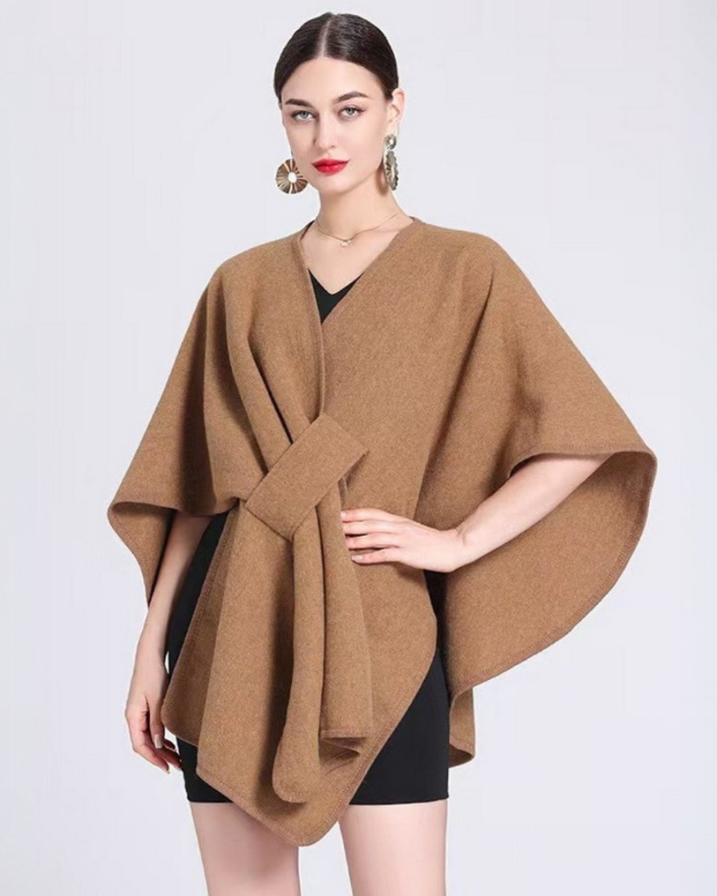 Davina Cape with pull through - CAMEL