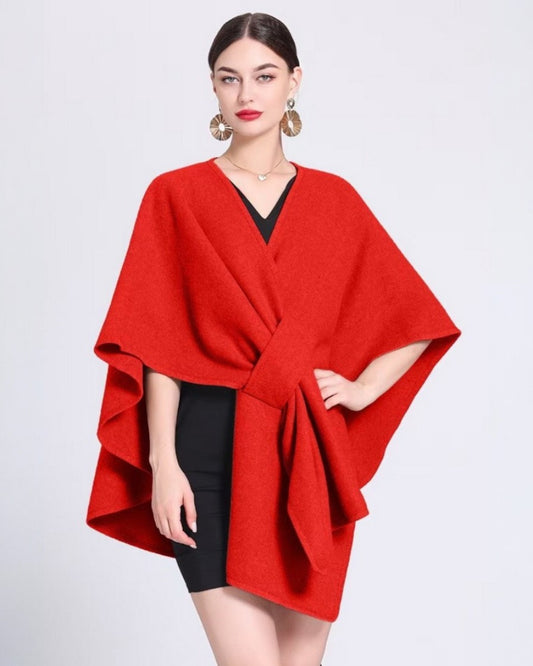 Davina Cape with pull through - RED