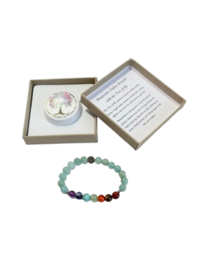 Chakra Bracelet Amazonite & Tree of Life Bead