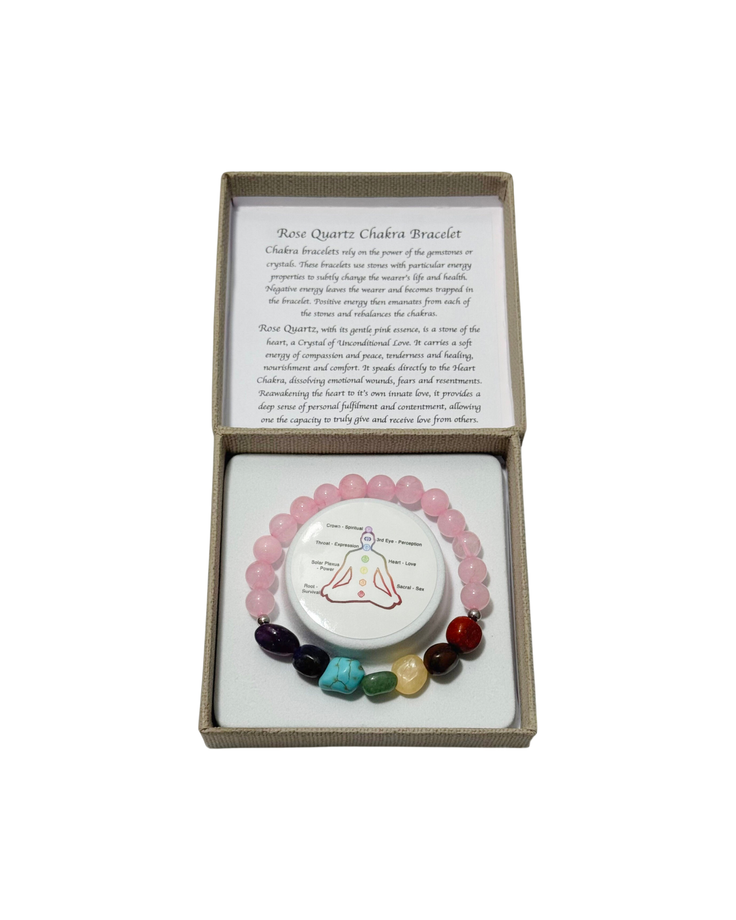 Chakra Tumblestones Bracelet Rose Quartz