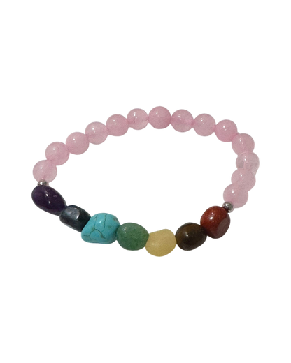 Chakra Tumblestones Bracelet Rose Quartz