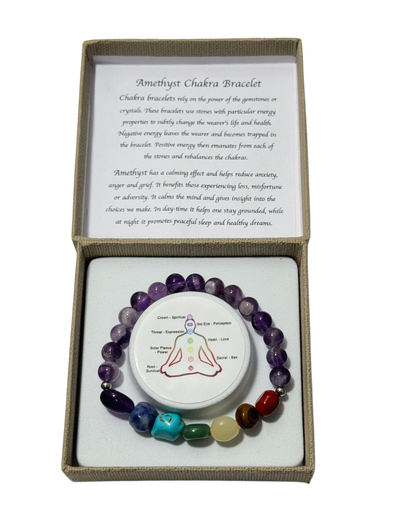 Chakra Tumblestones Bracelet Amethyst
