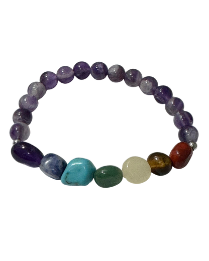 Chakra Tumblestones Bracelet Amethyst