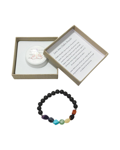 Chakra Tumblestones Bracelet Lava stone