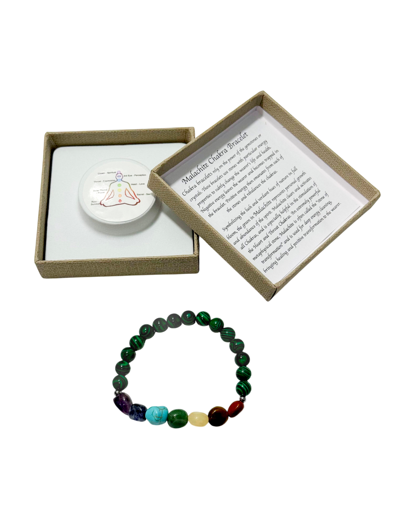 Chakra Tumblestones Bracelet Malachite
