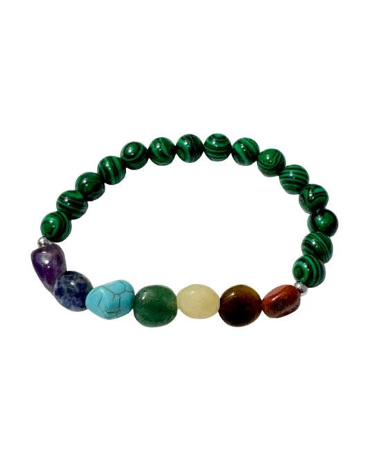 Chakra Tumblestones Bracelet Malachite