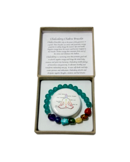 Chakra Tumblestones Bracelet Chalcedony