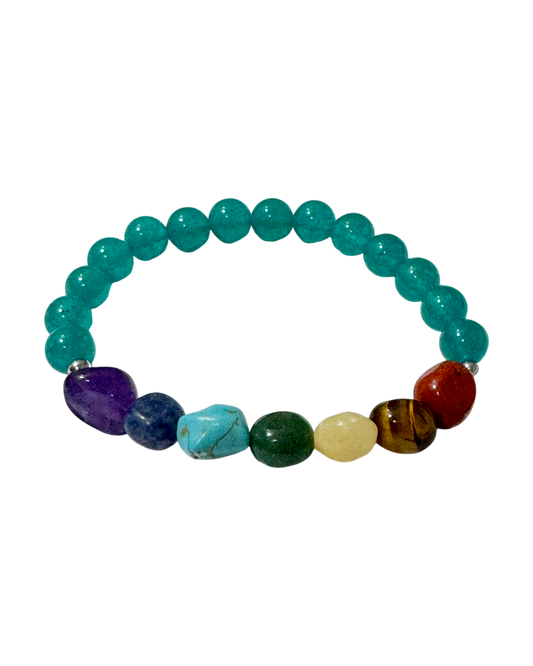 Chakra Tumblestones Bracelet Chalcedony