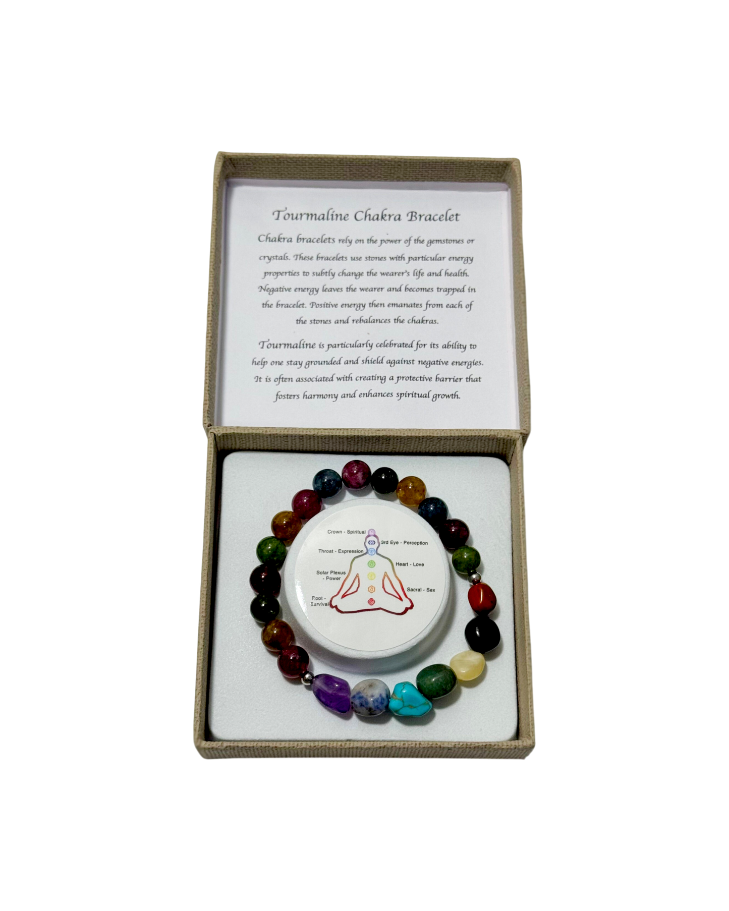 Chakra Tumblestones Bracelet Tourmaline