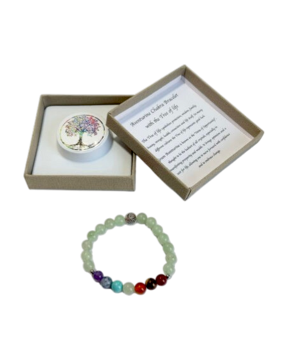 Chakra Bracelet Aventurine & Tree of Life Bead