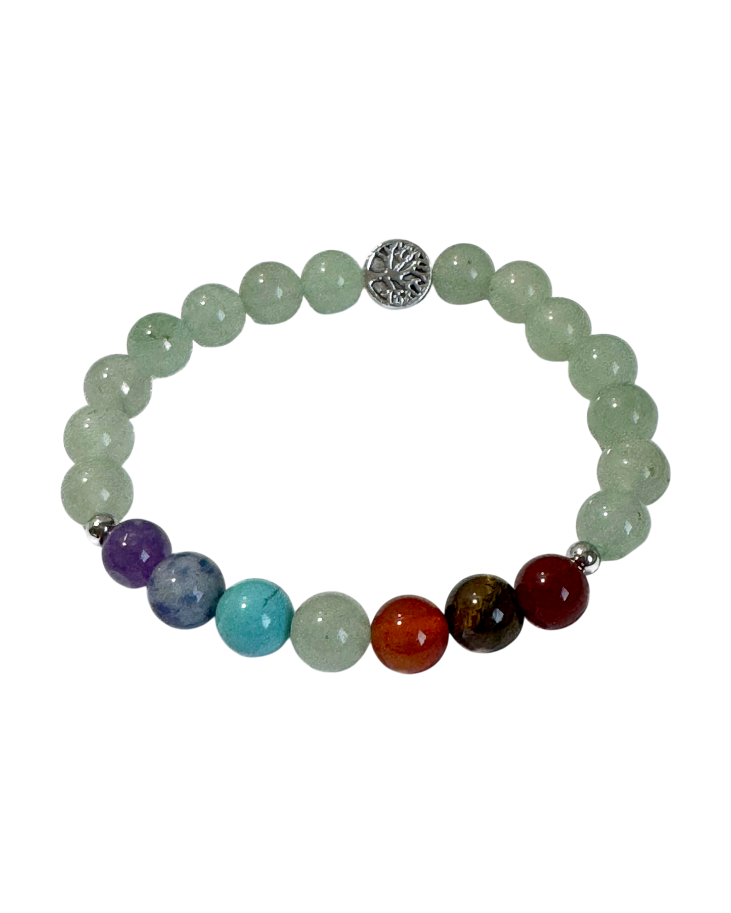 Chakra Bracelet Aventurine & Tree of Life Bead