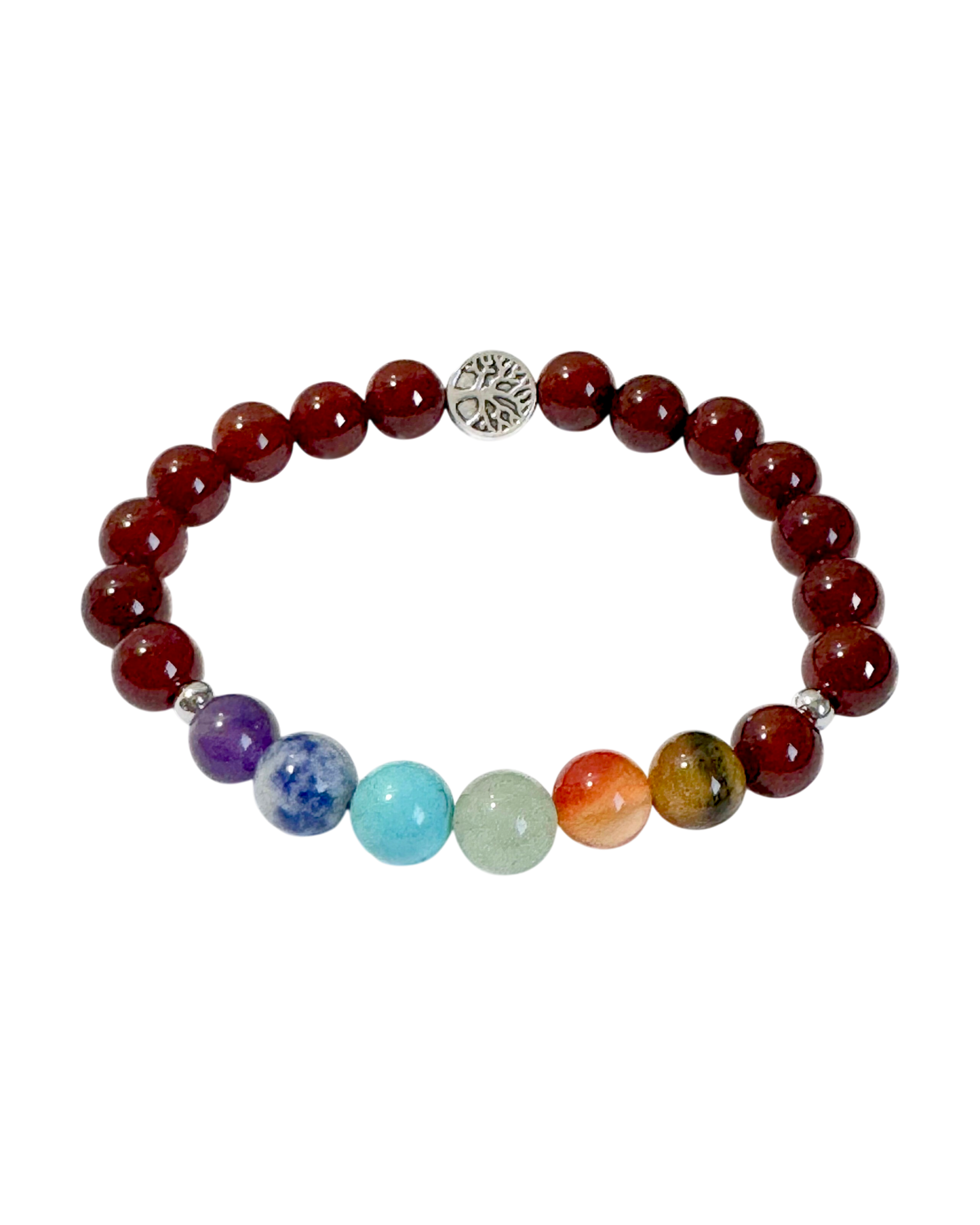 Chakra Bracelet Carnelian & Tree of Life Bead