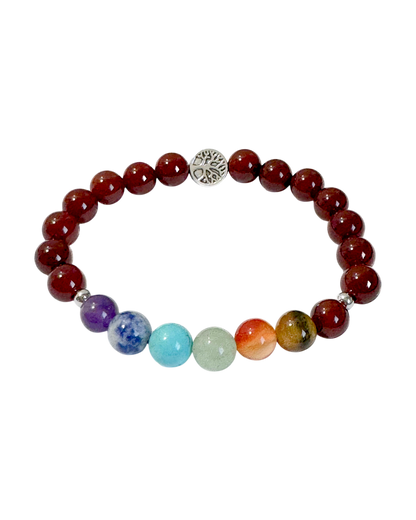 Chakra Bracelet Carnelian & Tree of Life Bead
