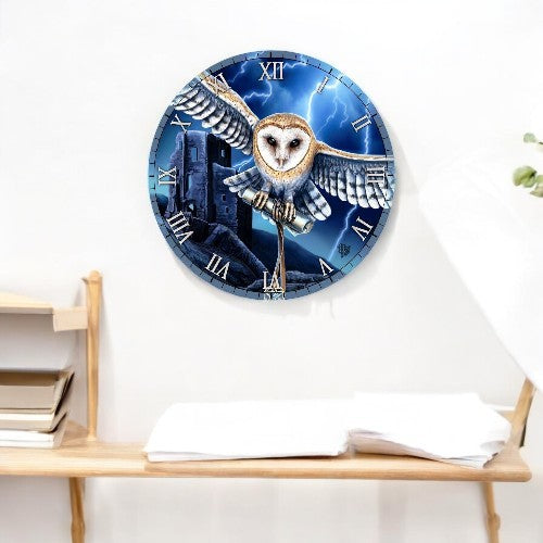 Heart of the Storm Owl Clock