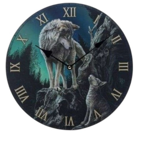 Wolf Mother and cub Clock