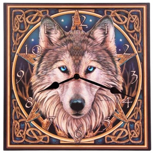 Celtic Wolf Head  Clock