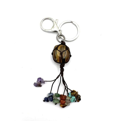 Chakra Keyring Tiger Eye