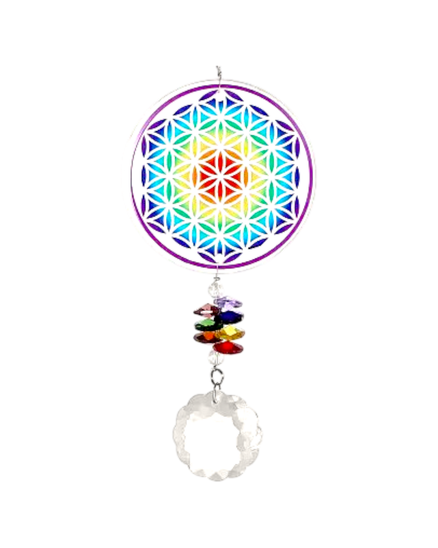 Crystal Sundrop Prism - Flower Of Life