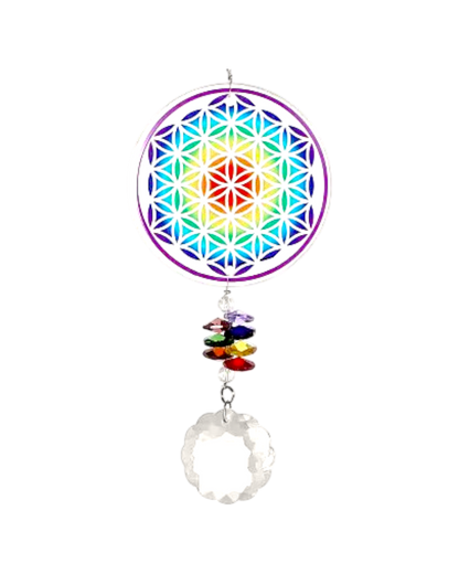Crystal Sundrop Prism - Flower Of Life