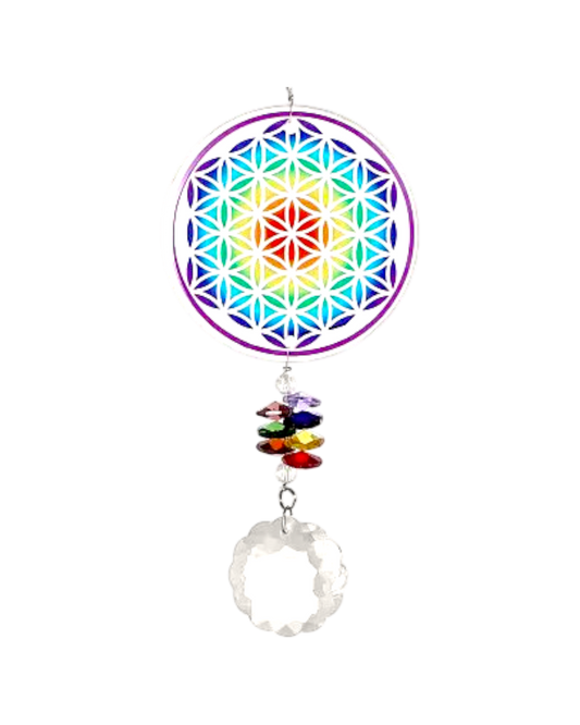 Crystal Sundrop Prism - Flower Of Life