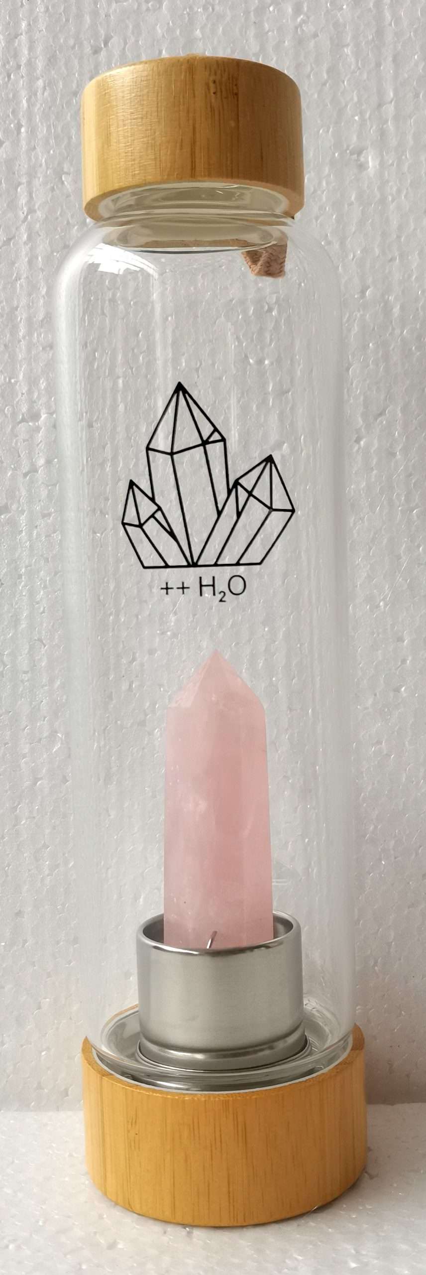 Crystal Point Bottle Rose Quartz