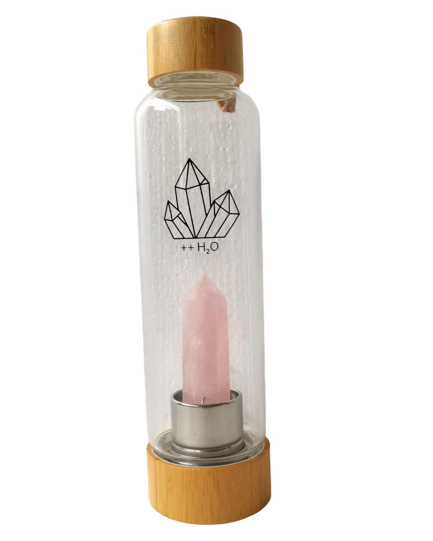 Crystal Point Bottle Rose Quartz