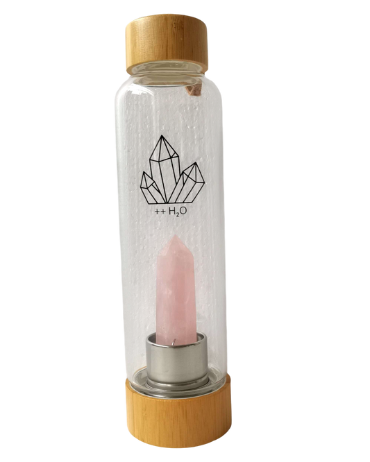 Crystal Point Bottle Rose Quartz