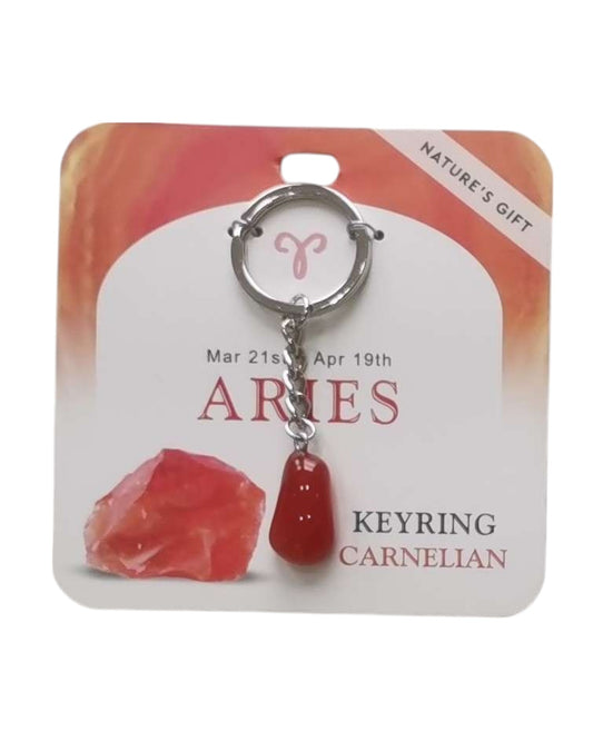 Carnelian- Aries Keyring