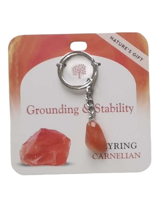 Carnelian- Grounding & Stability Keyring
