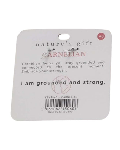 Carnelian- Stay Grounded Keyring
