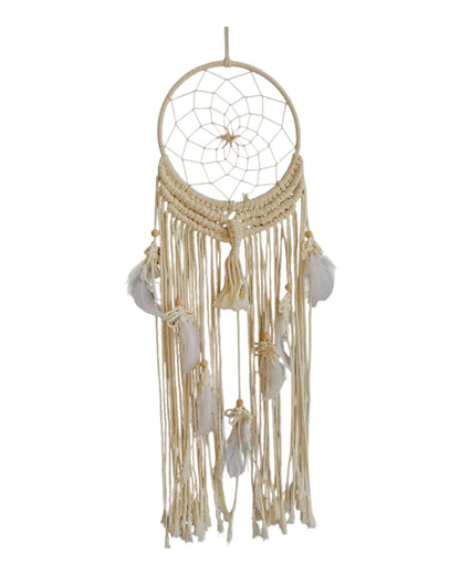 Cream Macrame Dreamcatcher 20cm