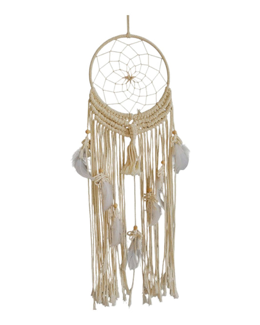 Cream Macrame Dreamcatcher 20cm
