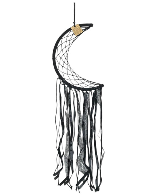 Black Half Moon Dreamcatcher 27cm