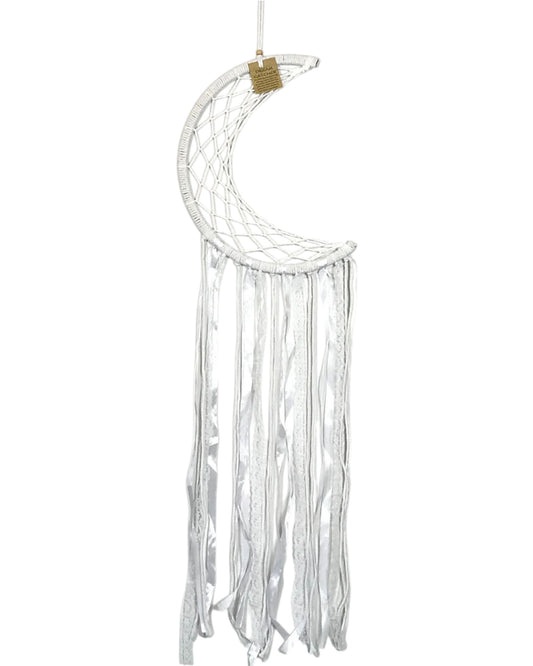White Half Moon Dreamcatcher 27cm