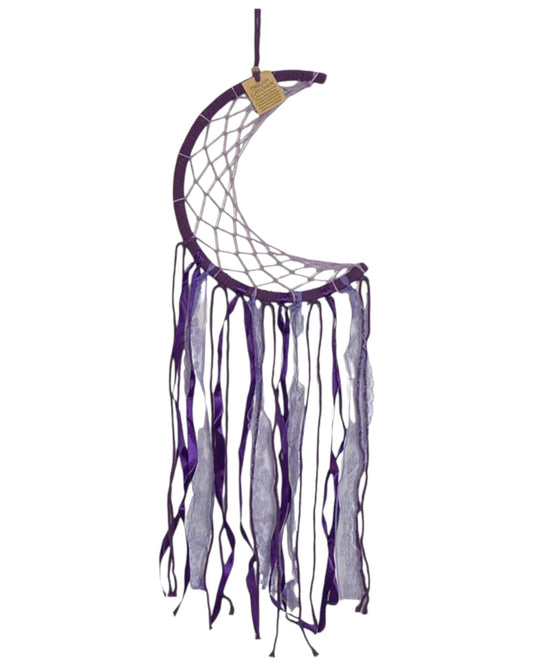 Purple Half Moon Dreamcatcher 27cm