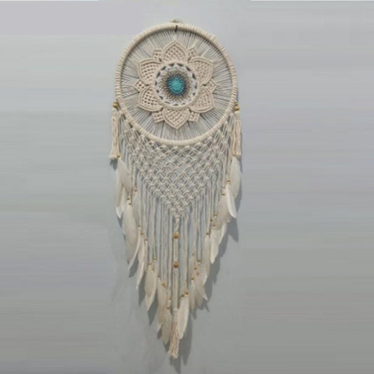 Natural with Teal Flower Dreamcatcher 40cm NEW!