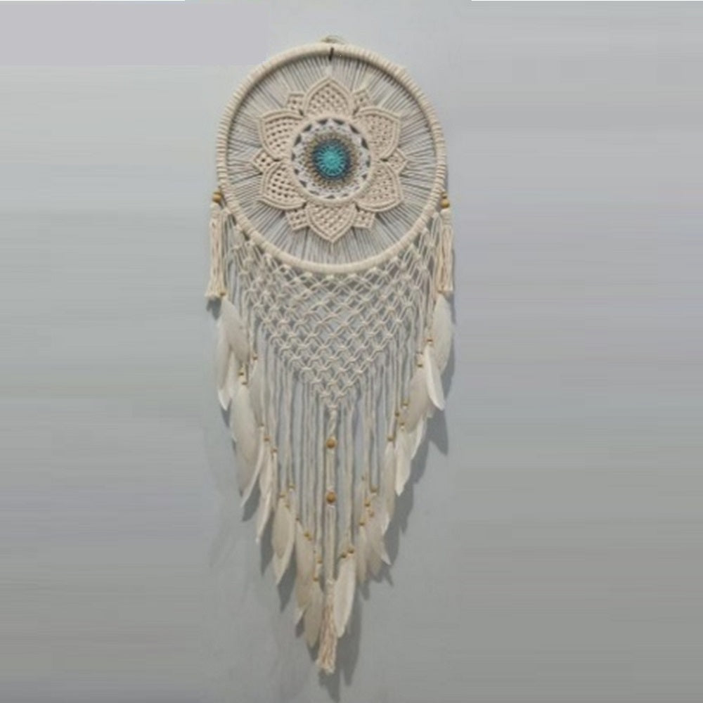 Natural with Teal Flower Dreamcatcher 40cm NEW!