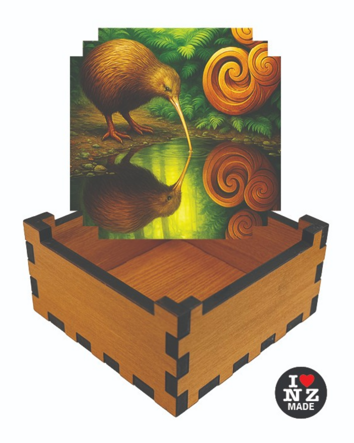 Kiwi Reflection Rimu Veneer Giftbox