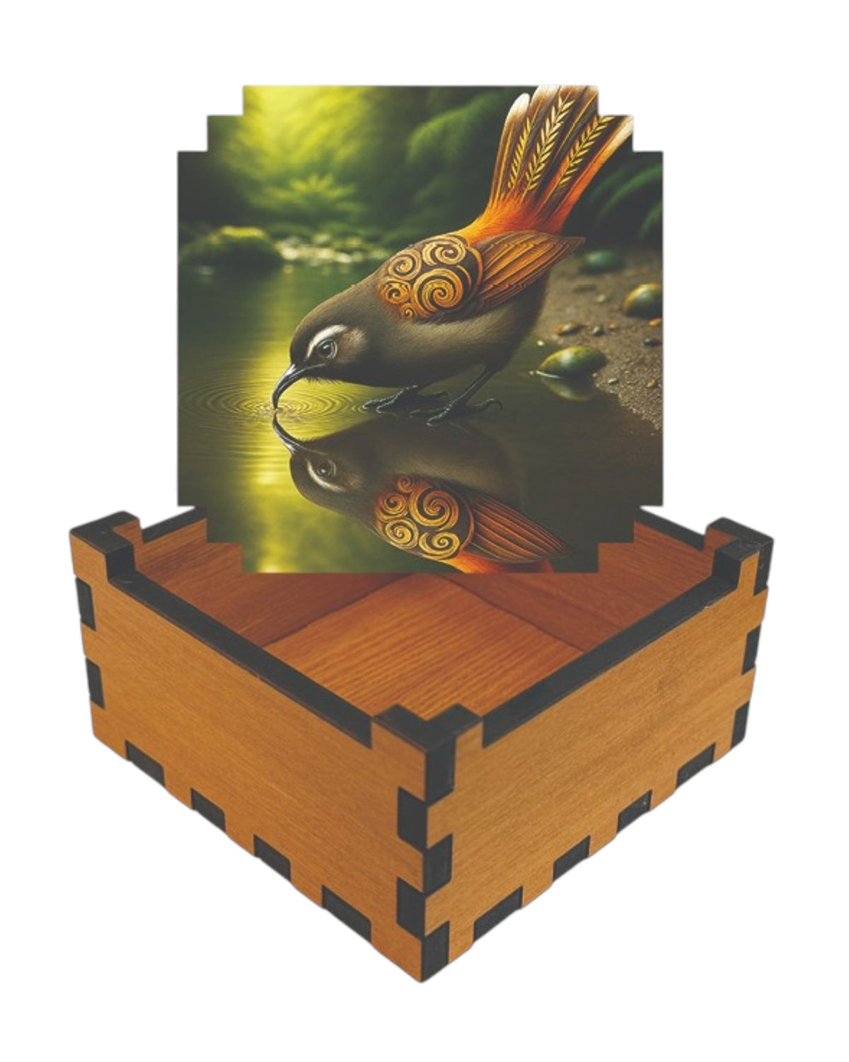 Fantail Reflection Rimu Veneer Giftbox
